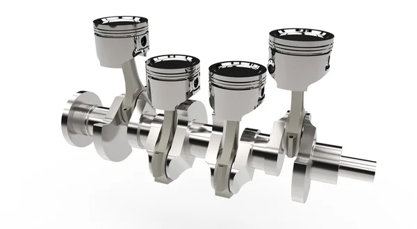 Pistons and crankshaft — Stock Photo, Image