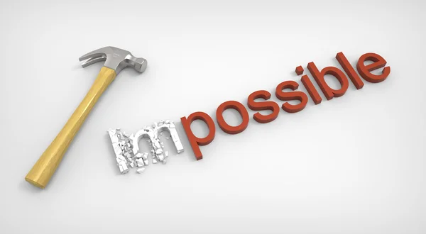 Impossible transformed to possible concept — Stock Photo, Image