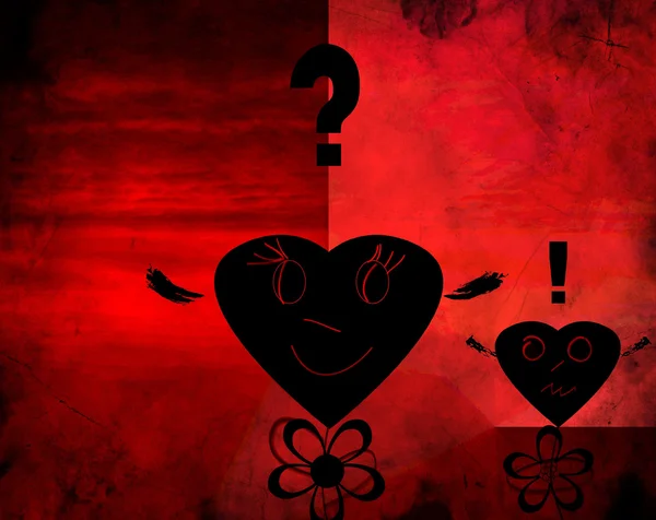 Grunge cute hearts background — Stock Photo, Image