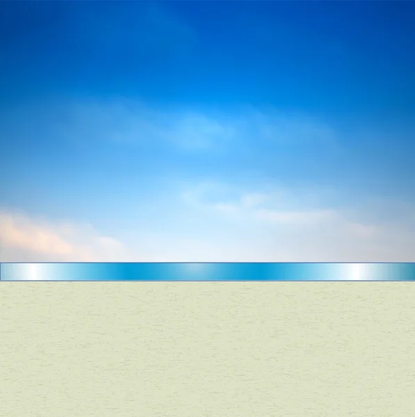 Banner de paisaje azul — Vector de stock
