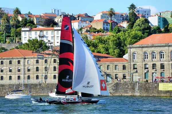 Catamarans racing — Stockfoto