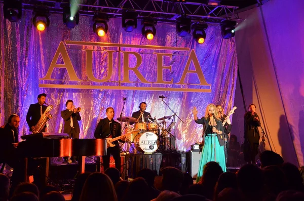Concert of the portuguese singer Aurea — Stock Photo, Image