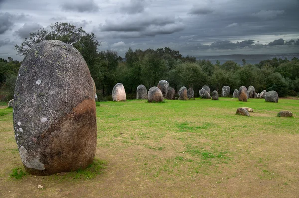 Menhir och monumentet Almendres — Stockfoto