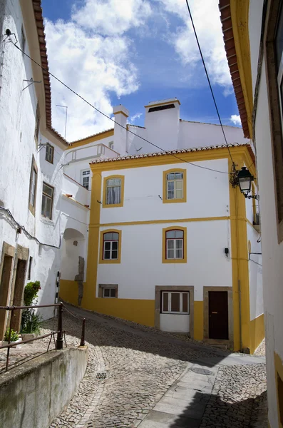 Strada tipica a Castelo de Vide Fotografia Stock