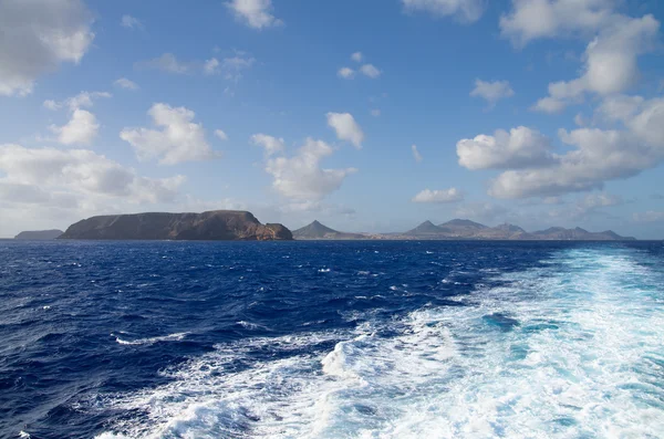 Wyspy Porto santo, widać ze statku. — Zdjęcie stockowe