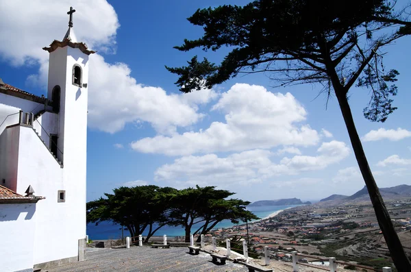 Porto Santo Blick von der Kapelle Senhora da Graca — Stockfoto