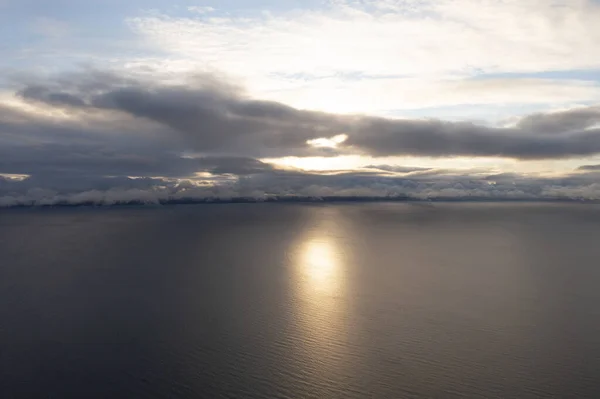 Вид Повітря Хмари Над Морем Вид Дрона Хмарний Пейзаж Видом — стокове фото