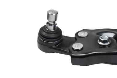 Beyaz arkaplanda izole edilmiş küresel eklem. Top eklemleri izole. Araba tekerleği eklemleri izole edilmiş. Yeni küresel araba parçaları top eklemleri. Araba servisi veya bakım için yedek parça