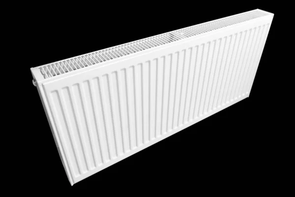 Heater Battery Isolated Black Background Radiator Home Water Heater Convector — Stok fotoğraf