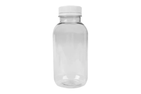 Botol Plastik Transparan Kosong Dengan Tutup Untuk Produk Susu Dan — Stok Foto