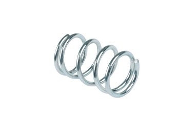 Paslanmaz çelik krom yay beyaz arka planda izole edilmiş. Parlak metalik krom yay. Makro çekim