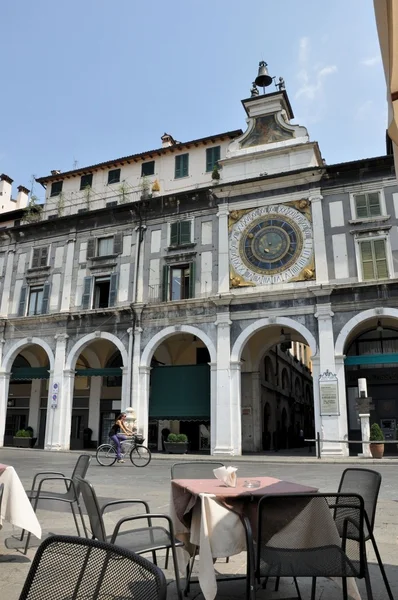 Piazza lodžie, brescia, Itálie — Stock fotografie