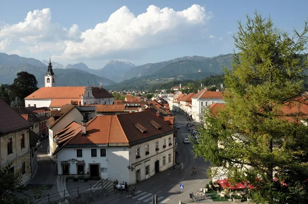 Panoramatický pohled na kamnik, Slovinsko — Stock fotografie