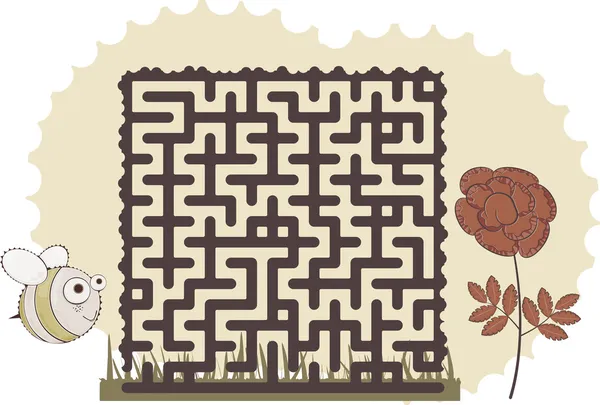 L'abeille du labyrinthe — Image vectorielle