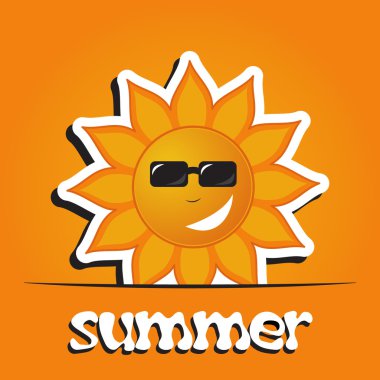 Pretty summer background with sun