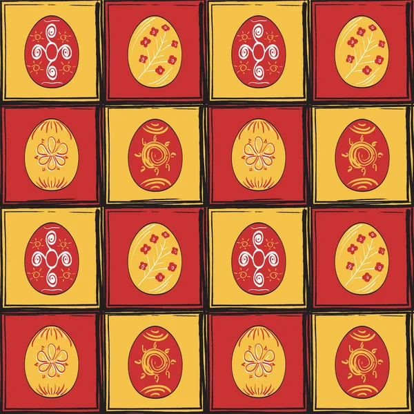 Seamless pattren with cute colorful eggs. — Zdjęcie stockowe