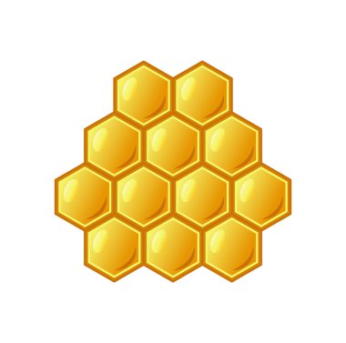 Bee's honeycomb full of honey illustration