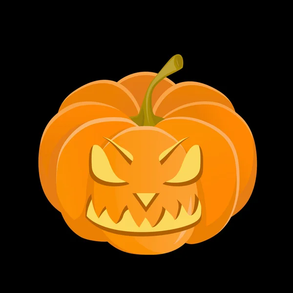 Halloween evil smiling pumpkin, — Stockfoto
