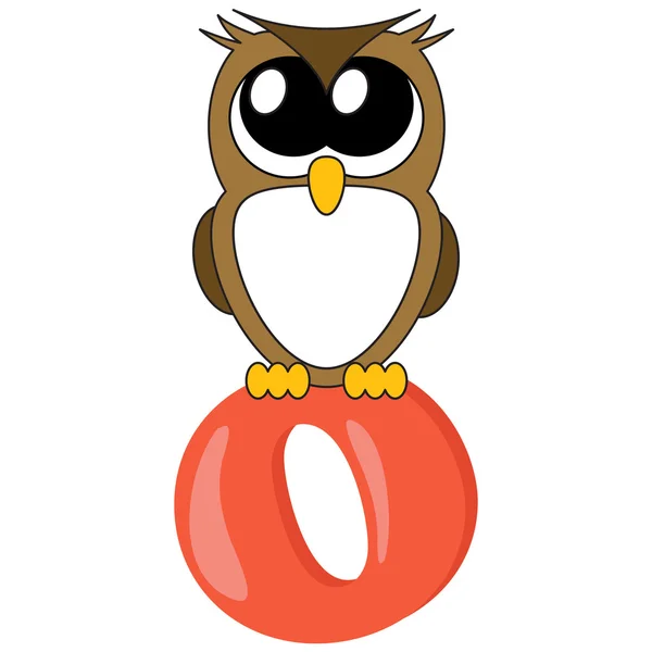 Alphabet for kids, letter o illustration — 图库照片