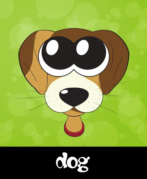 Cartoon cute puppy (dog) with big eyes — Stock fotografie