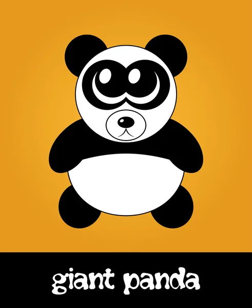 Cute cartoon panda with big eyes illustration — Φωτογραφία Αρχείου