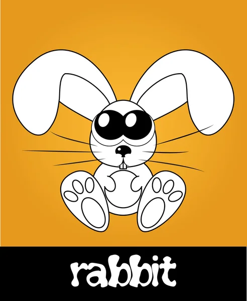 Cute rabbit with big eyes illustration — 图库照片