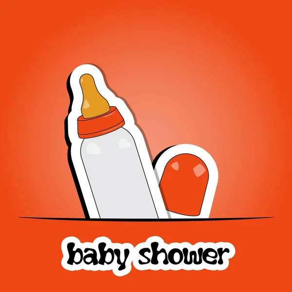 Nueva tarjeta de llegada (baby shower), ilustración de invitación —  Fotos de Stock
