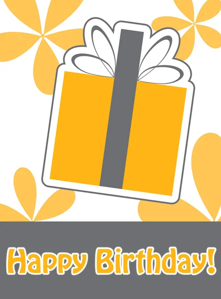 Happy birthday cute greeting card illustration — ストック写真