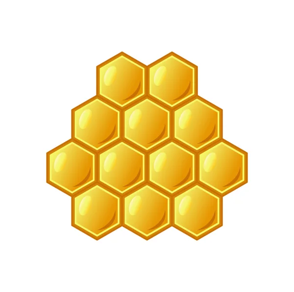 Bee's honeycomb full of honey illustration — Stock Photo, Image