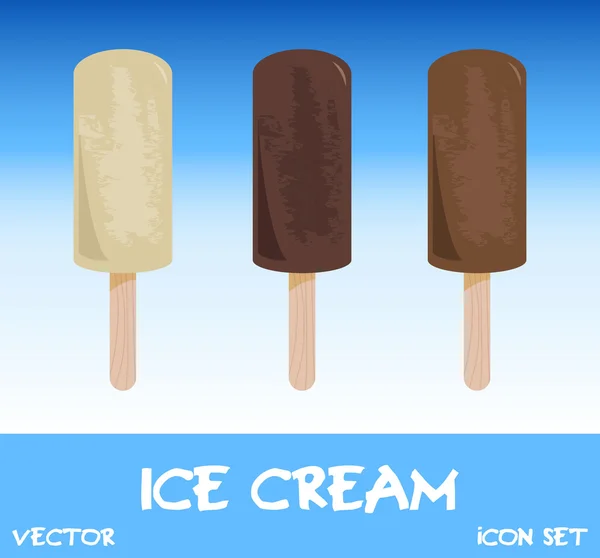 Icona set di illustrazione gelato — Foto Stock