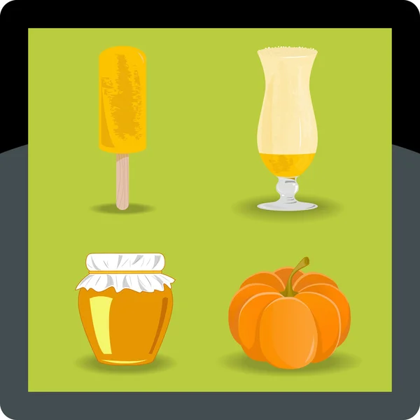 Set icons of food and drink — Stok fotoğraf