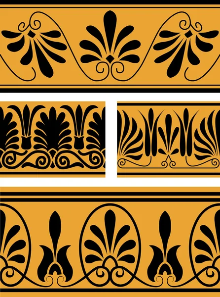 Set of national greek seamless ornaments (patterns) — Stock Photo, Image