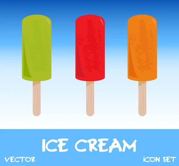 Icon set of ice cream illustration — Stock Photo, Image