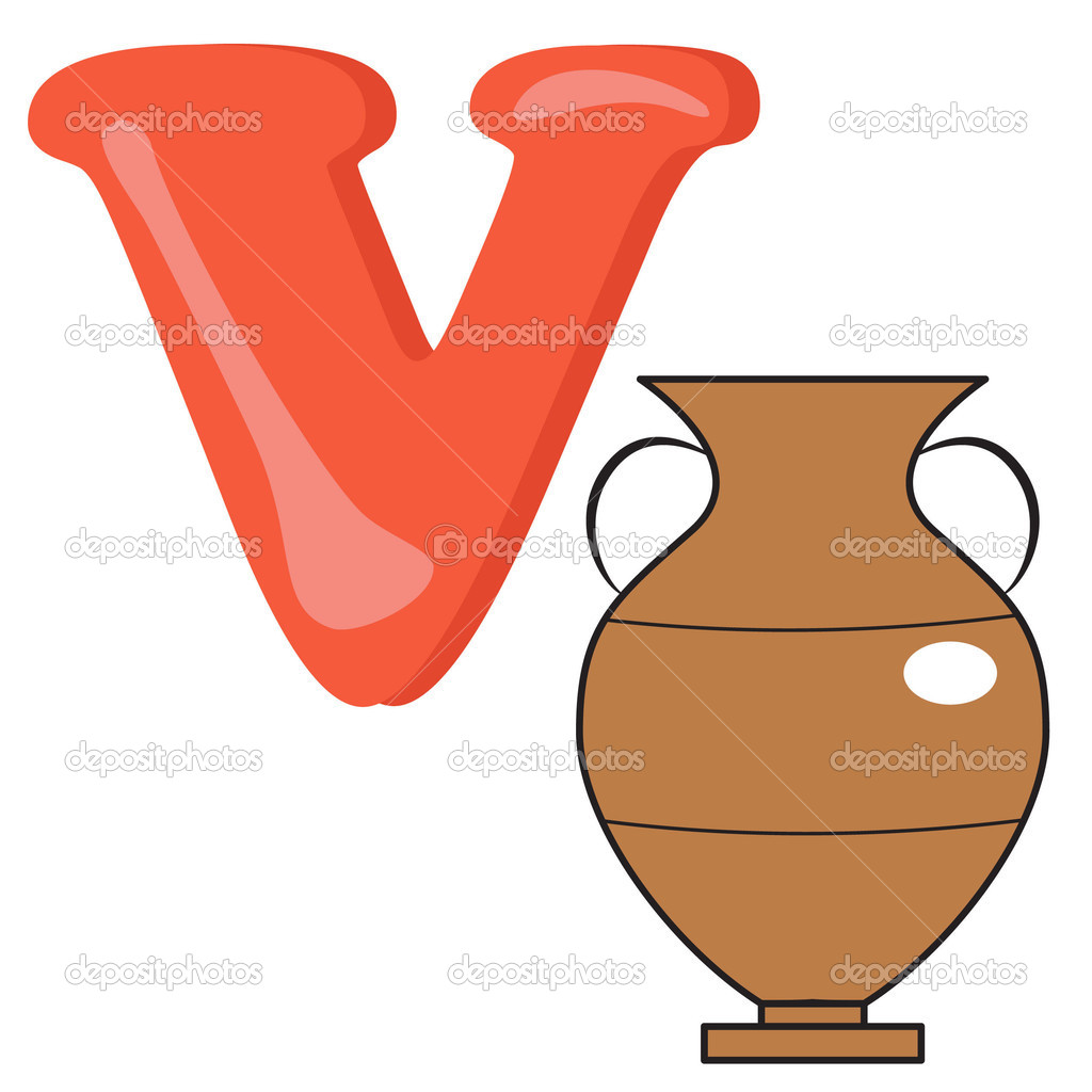 Alphabet For Kids Letter V Illustration Stock Photo C Marina Ua