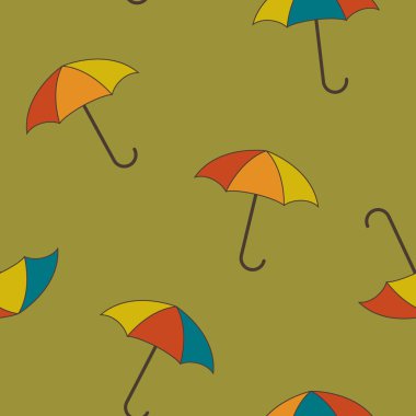  background with umbrellas , seamless pattern