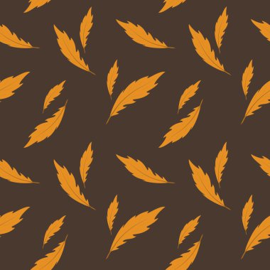  background with feathers , seamless pattern