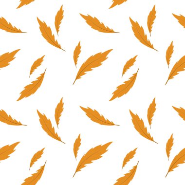  background with feathers , seamless pattern