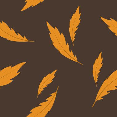  background with feathers , seamless pattern
