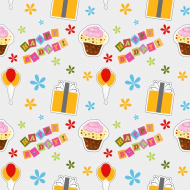  happy birthday background , seamless pattern