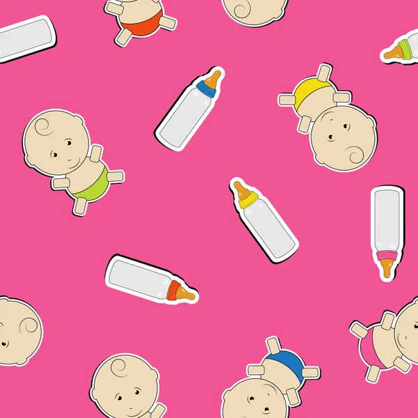 Cute baby background, seamless pattern — Stockfoto