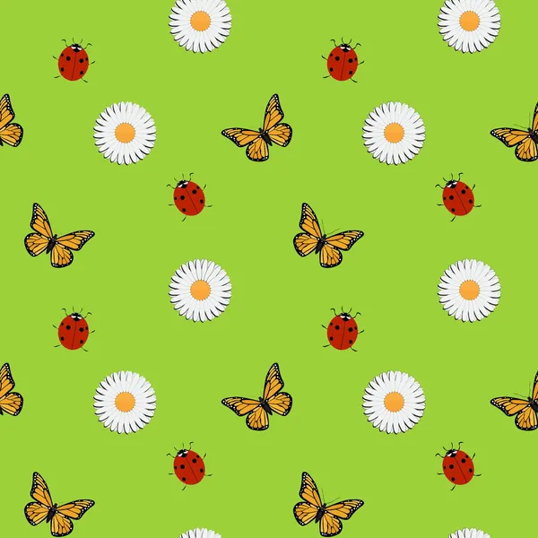 Summer background, seamless pattern — Stockfoto