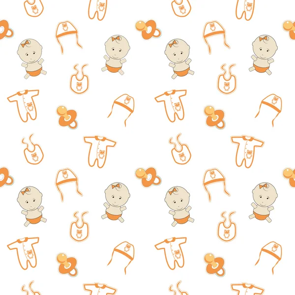 Cute baby background, seamless pattern — 스톡 사진