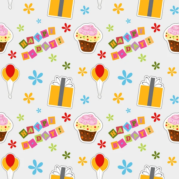 Happy birthday background , seamless pattern — Zdjęcie stockowe