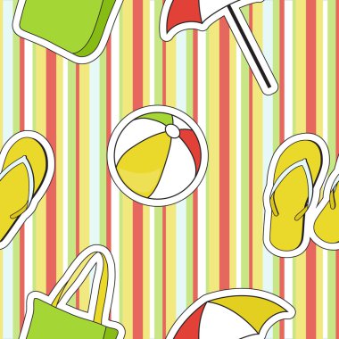 Colorful seamless summer beach