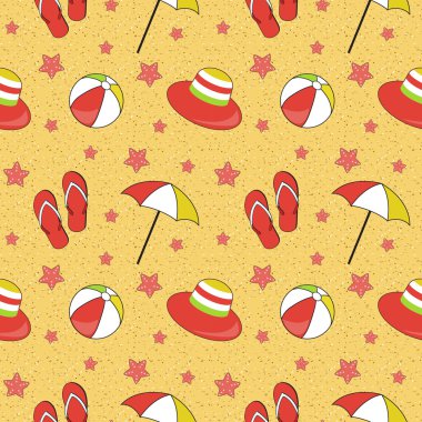 Colorful seamless summer (beach) pattern