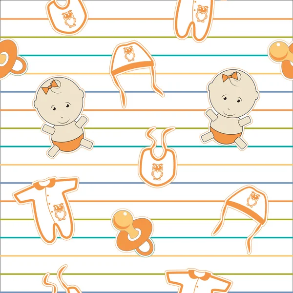 Cute baby background, seamless pattern — Stockfoto