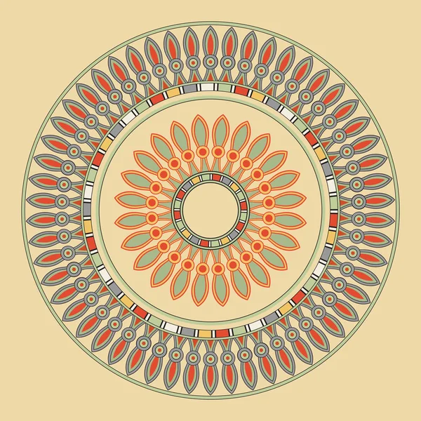 Egyptische nationale ronde patroon — Stockvector