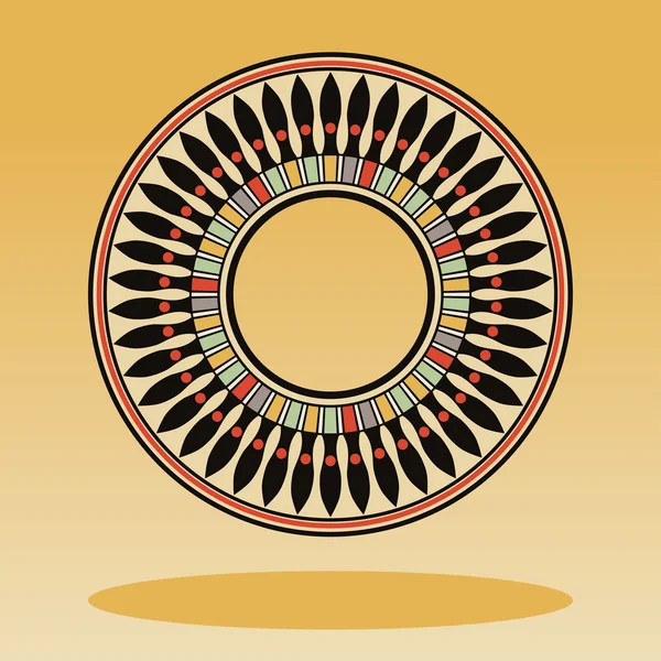 Egyptische nationale ronde patroon — Stockvector