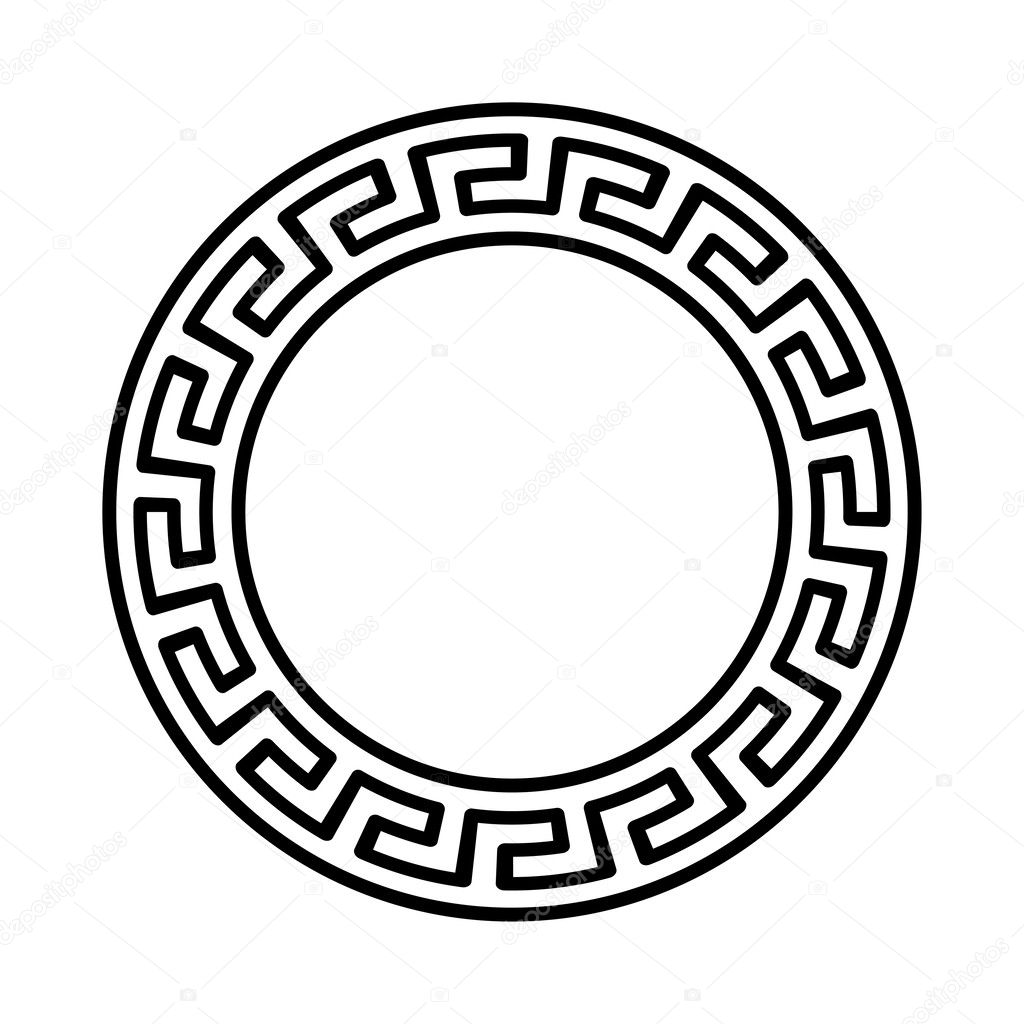 Greek national round pattern