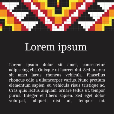 Amerikan yerlileri ile çerçeve şablon